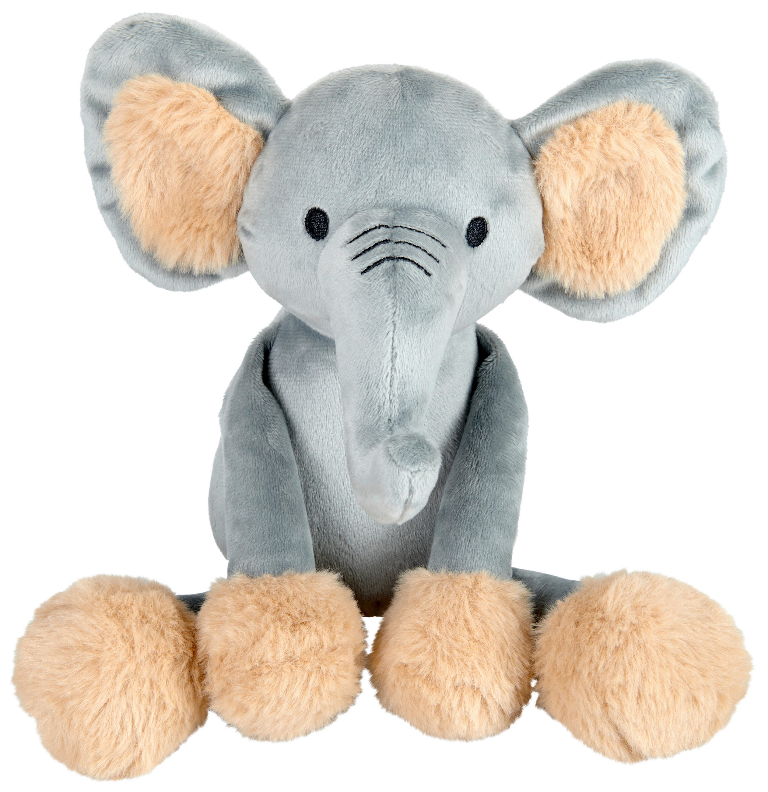 PLYŠOVÉ ZVIERATKO - sivá, Basics, textil (20cm) - My Baby Lou