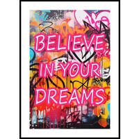 KUNSTDRUCK Text 50/70 cm  - Multicolor/Schwarz, Trend, Holzwerkstoff (50/70cm) - Monee