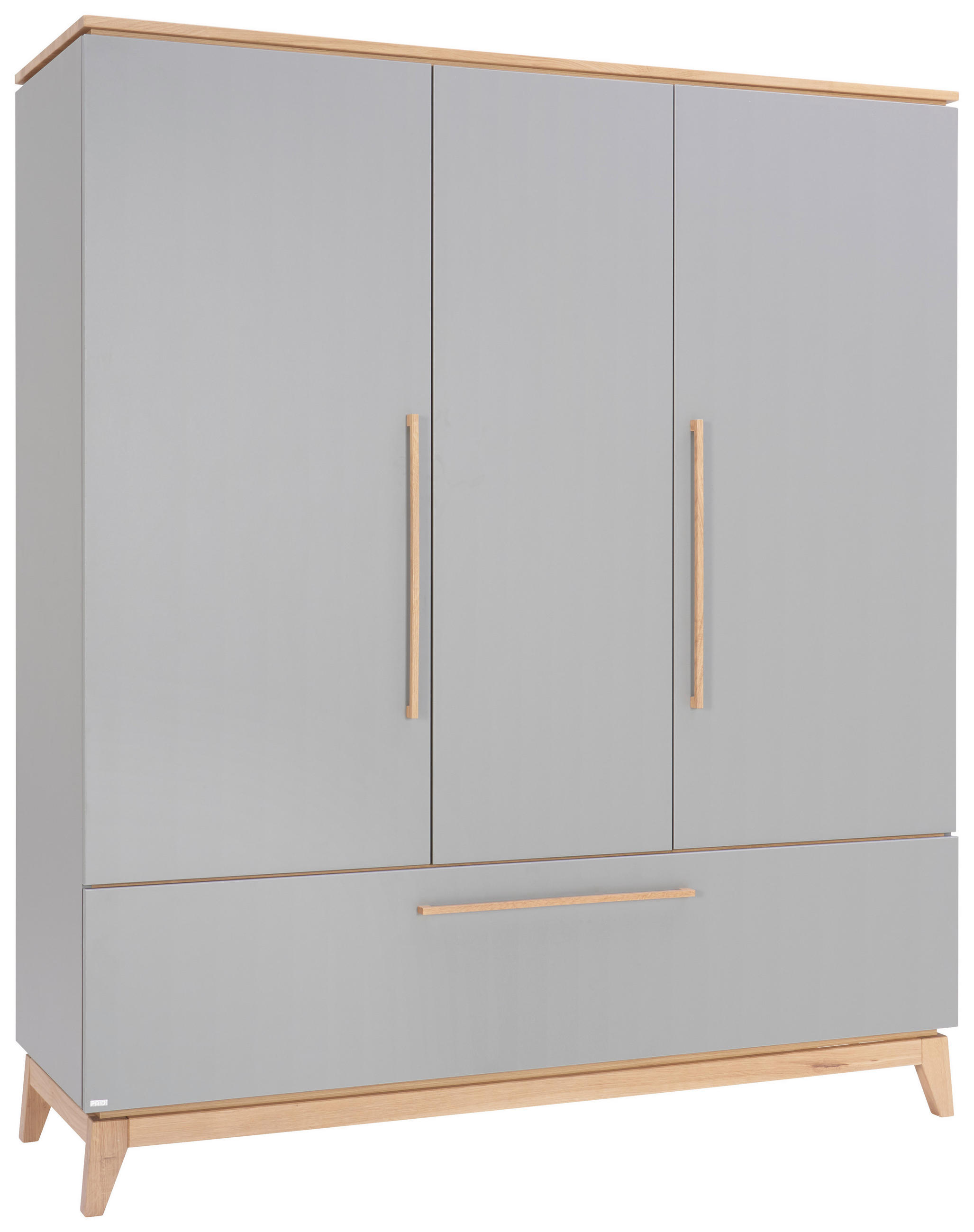 KLEIDERSCHRANK in Grau, Eichefarben  - Eichefarben/Grau, Modern, Holz/Holzwerkstoff (170,7/200/57,2cm) - Paidi