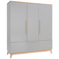 KLEIDERSCHRANK in Grau, Eichefarben  - Eichefarben/Grau, Modern, Holz/Holzwerkstoff (170,7/200/57,2cm) - Paidi