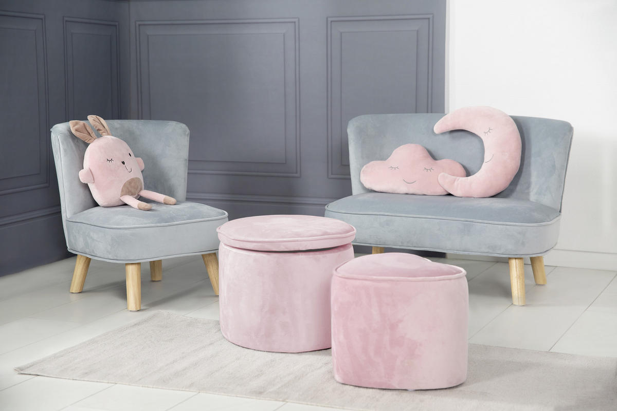 KINDERHOCKER Rosa  - Rosa, Basics, Textil (42/27/33cm) - Roba