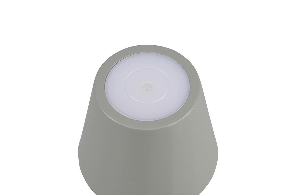 AKKU-TISCHLEUCHTE Diaz 8,5/21 cm  - Grau, Design, Metall (8,5/21cm)