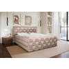 BOXSPRINGBETT 180/200 cm  in Beige  - Beige, MODERN, Textil (180/200cm) - Livetastic