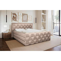 BOXSPRINGBETT 160/200 cm  in Beige  - Beige, MODERN, Textil (160/200cm) - Livetastic