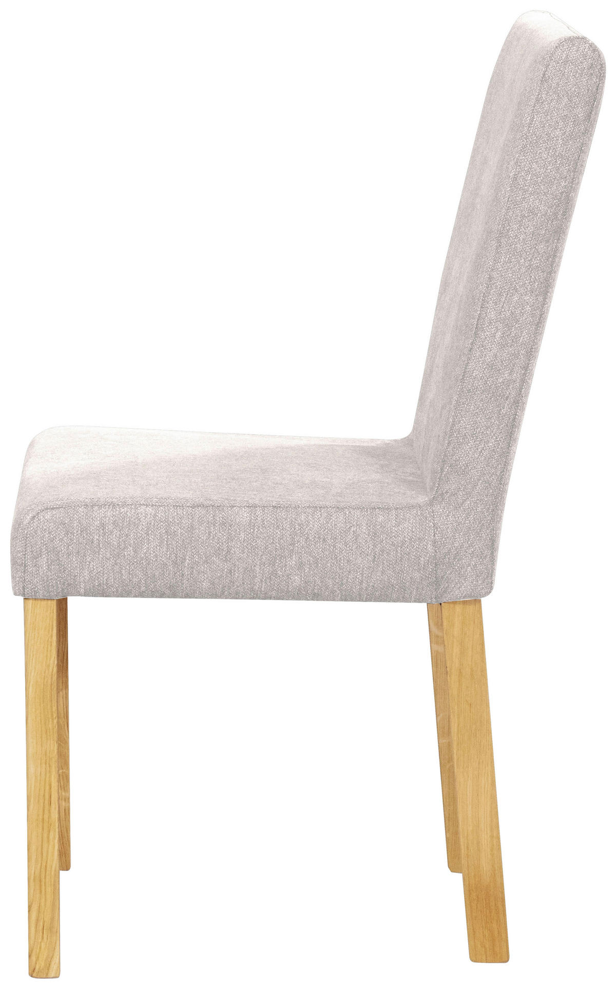 STUHL Webstoff Eichefarben, Hellgrau Eiche vollmassiv  - Eichefarben/Hellgrau, KONVENTIONELL, Holz/Textil (47/94/59cm) - Linea Natura