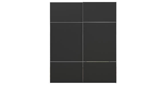 SCHWEBETÜRENSCHRANK in Schwarz - Chromfarben/Schwarz, KONVENTIONELL, Holzwerkstoff/Metall (201/223/68cm) - Novel