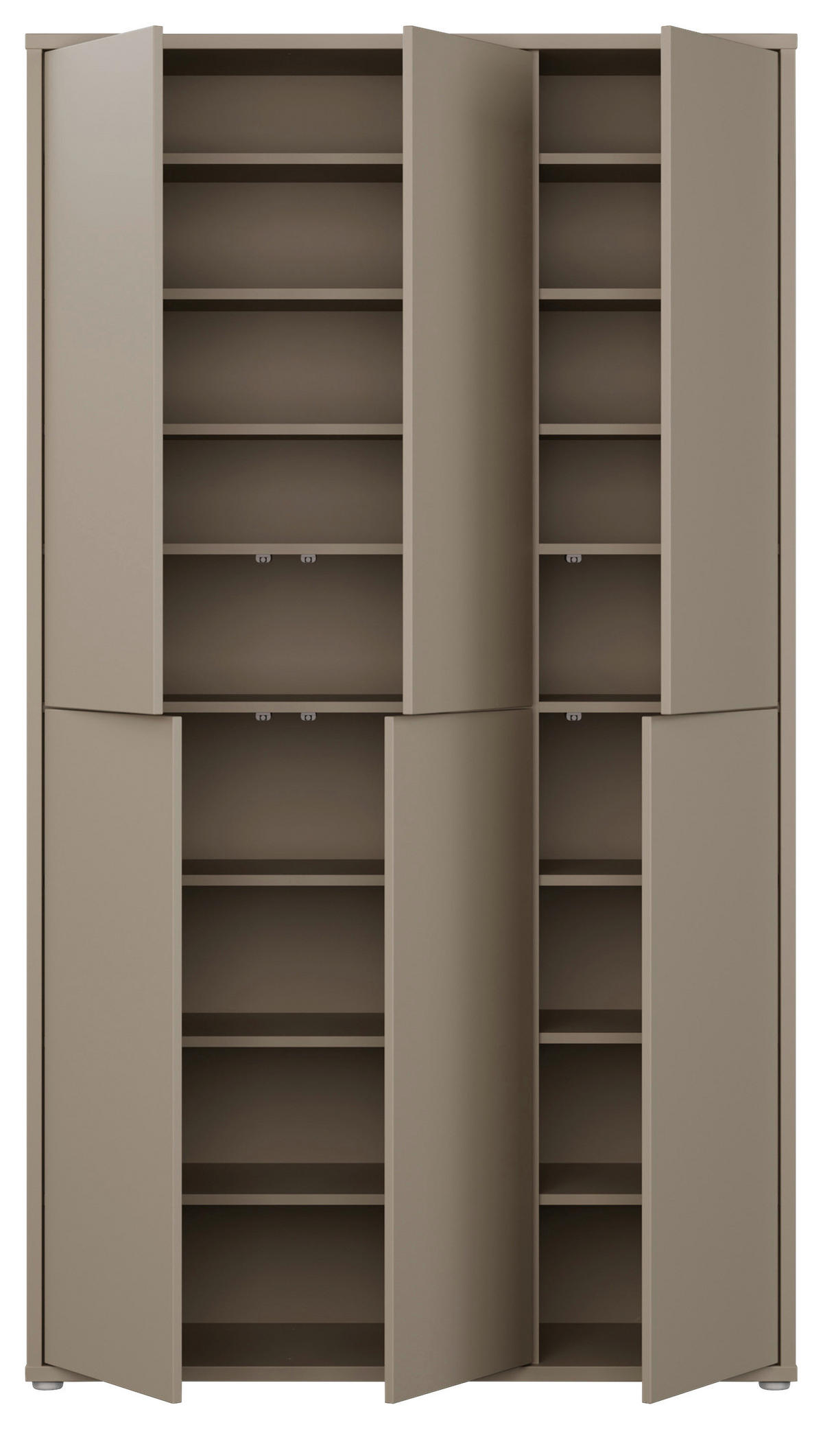 SCHUHSCHRANK  in 109,2/191,9/34,9 cm  - Taupe/Grau, MODERN, Holzwerkstoff/Kunststoff (109,2/191,9/34,9cm) - Modern Living