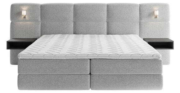 BOXSPRINGBETT 140/200 cm  in Grau  - Schwarz/Grau, Basics, Holz/Holzwerkstoff (140/200cm) - Esposa