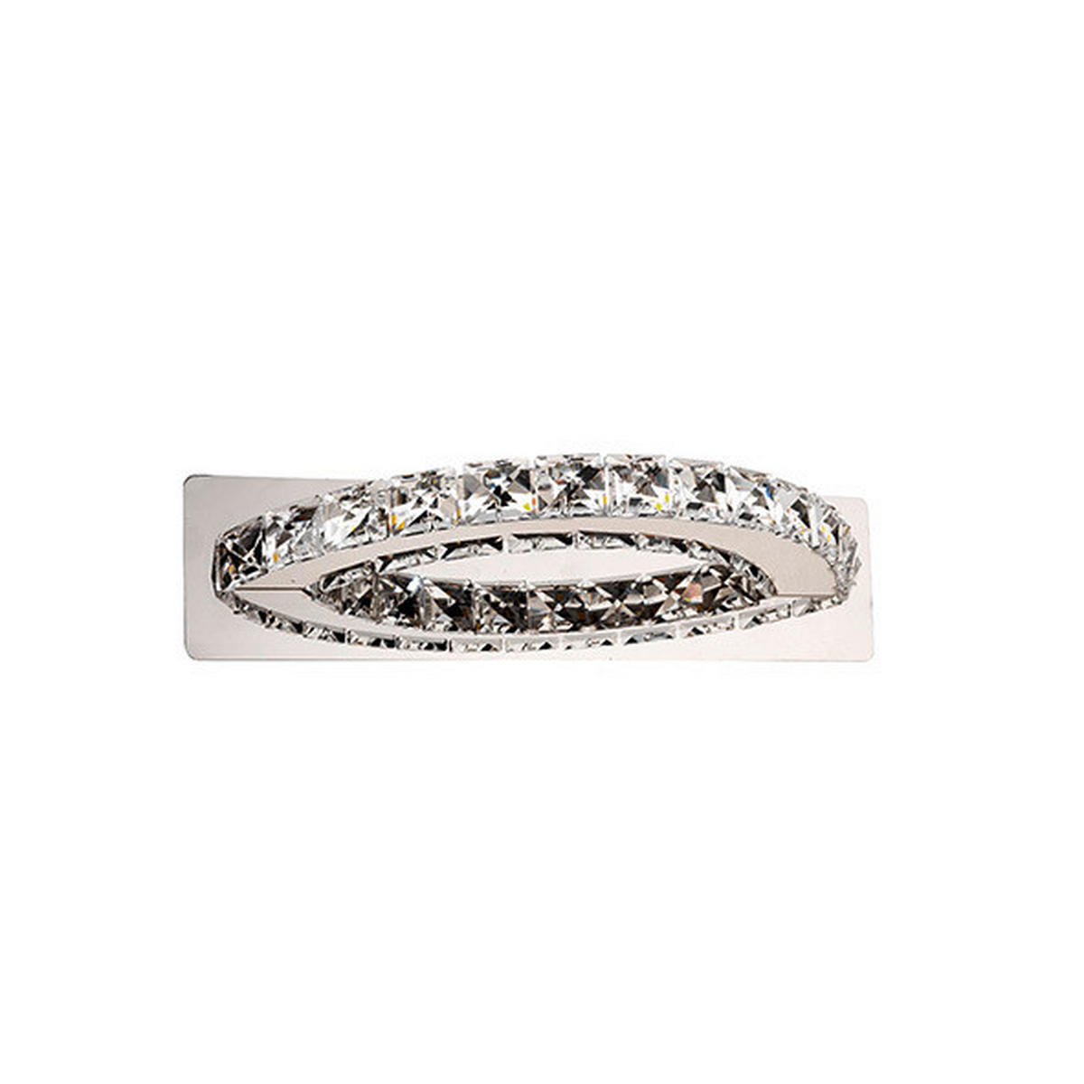 LED-WANDLEUCHTE 27/13/7 cm   - Chromfarben, Design, Metall (27/13/7cm)