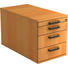 ROLLCONTAINER - Buchefarben/Alufarben, KONVENTIONELL, Holzwerkstoff/Kunststoff (42,8/51,2/80cm) ROLLCONTAINER - Buchefarben/Alufarben, KONVENTIONELL, Holzwerkstoff/Kunststoff (42,8/51,2/80cm)