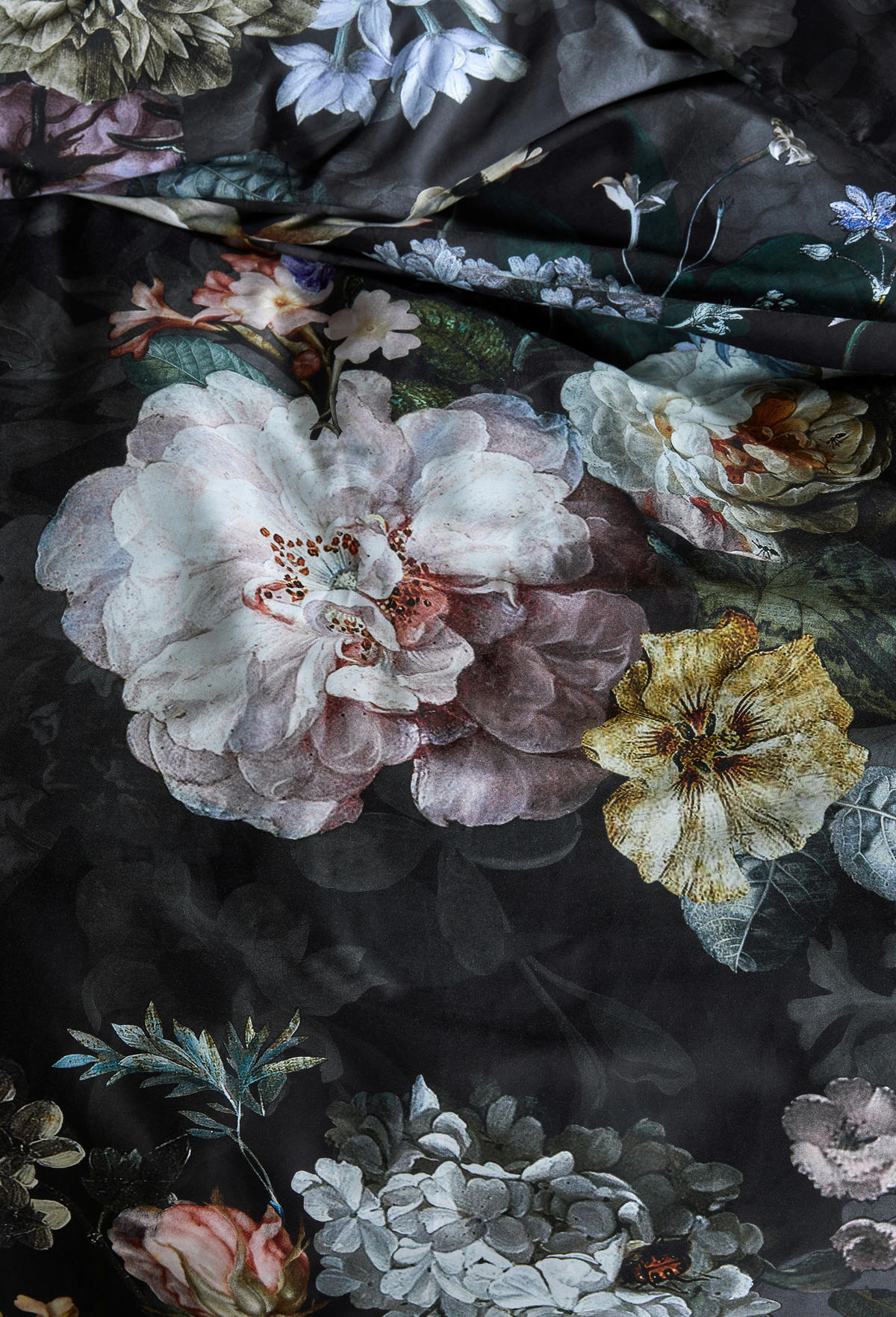 POSTELJNINA 200/200 cm saten črna  - črna, Konvencionalno, tekstil (200/200cm) - Essenza