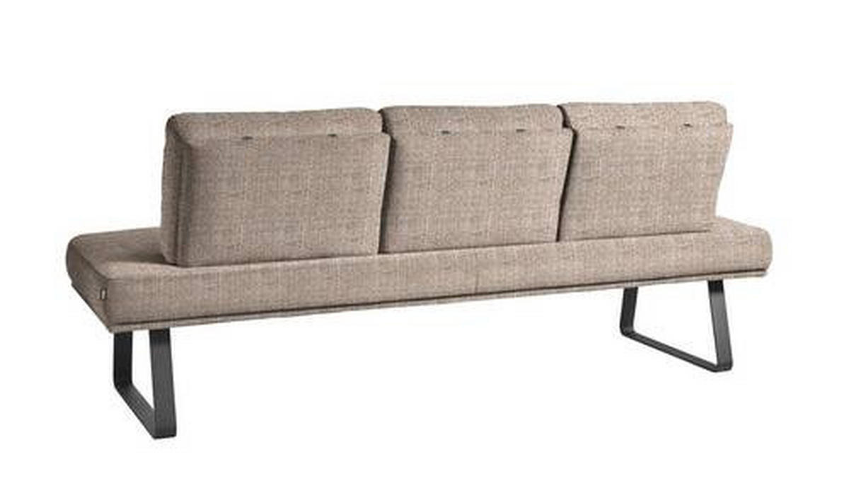 SITZBANK 209/92/78 cm  in Orange, Schwarz  - Schwarz/Orange, Design, Textil/Metall (209/92/78cm) - Dieter Knoll
