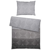 POSTEĽNÁ BIELIZEŇ, satén, antracitová, sivá, strieborná, 140/200 cm - sivá/antracitová, Konventionell, textil (140/200cm) - Bugatti