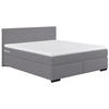 POSTELJA BOXSPRING   x  , les, umetna masa, tekstil temno siva  - temno siva/črna, Basics, umetna masa/tekstil (180/200cm) - Carryhome