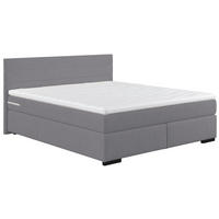 POSTELJA BOXSPRING   x  , les, umetna masa, tekstil temno siva  - temno siva/črna, Basics, umetna masa/tekstil (180/200cm) - Carryhome