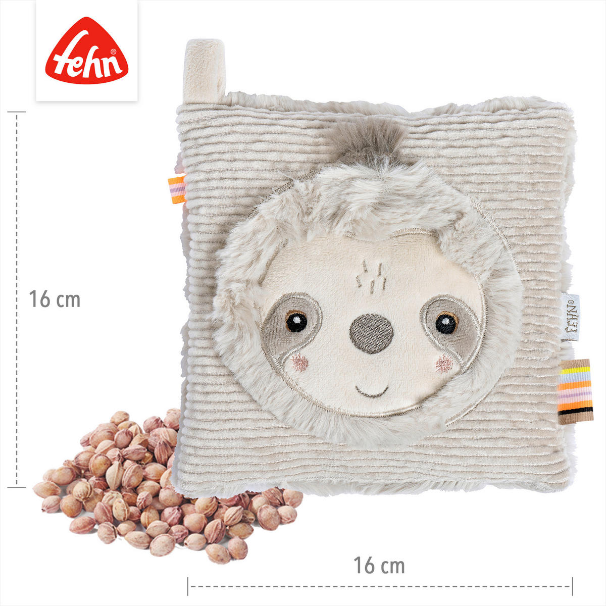 KIRSCHKERNKISSEN Faultier Lazy  - Hellgrau, Basics, Textil (17/17/1cm) - Fehn
