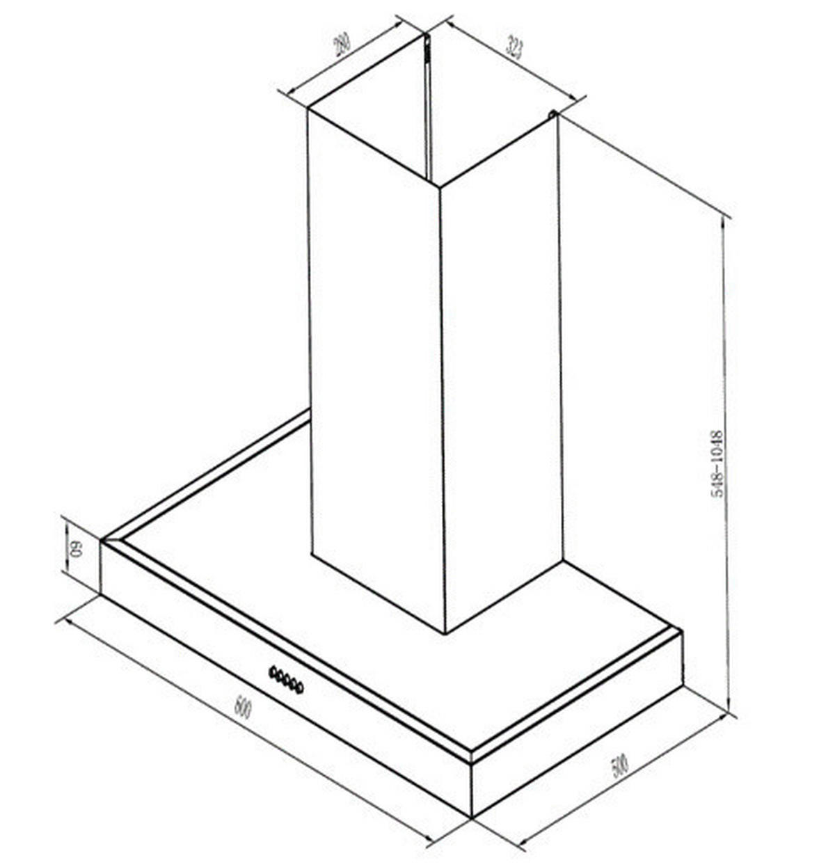 DUNSTABZUGSHAUBE T1-60A++IXEZ  - Edelstahlfarben, Trend, Metall (60/104,80/50cm) - PKM