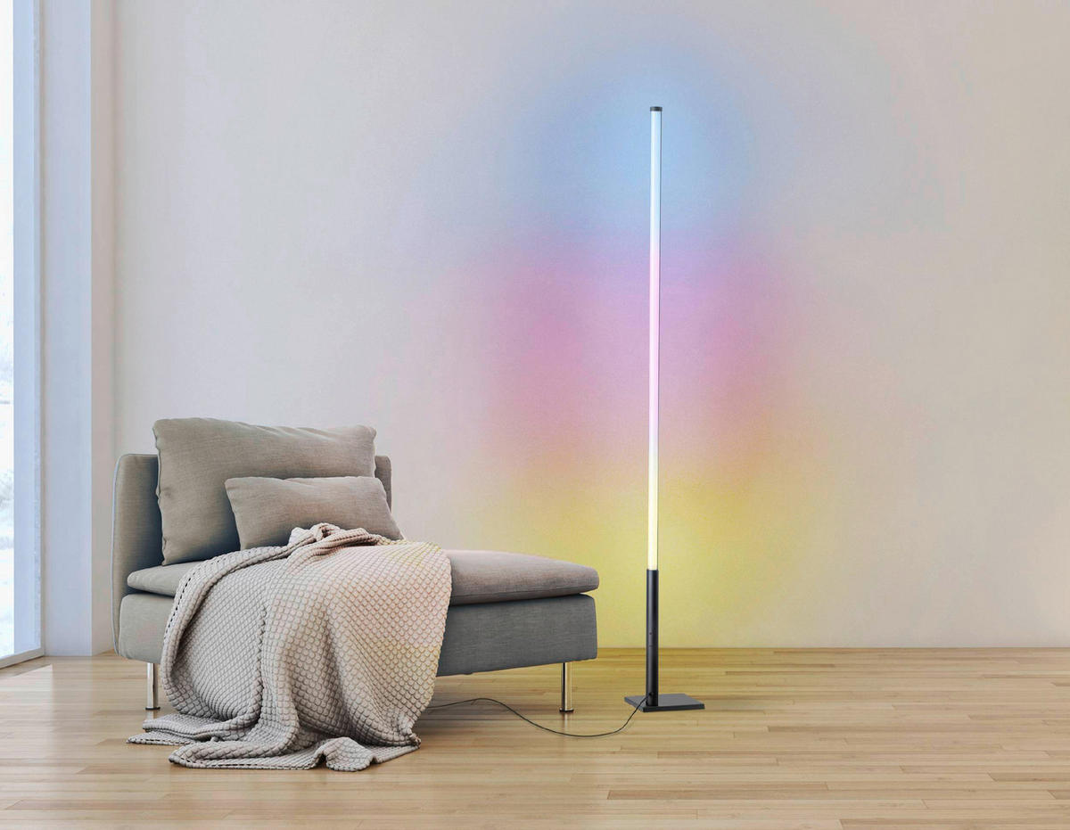 STEHLEUCHTE 2/2/150 cm    - Schwarz/Weiß, Basics, Kunststoff/Metall (2/2/150cm) - Eglo