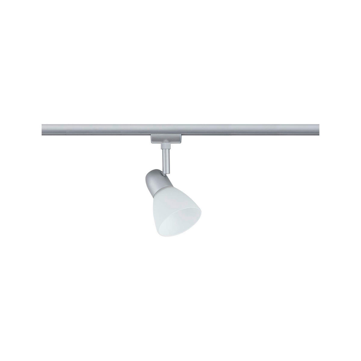 SCHIENENSYSTEM-STRAHLER - Chromfarben/Opal, Design, Glas/Metall (8,3/14,8cm) - Paulmann