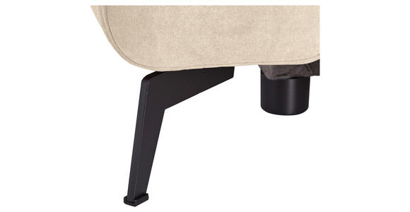 ECKSOFA Beige Chenille - Beige/Schwarz, KONVENTIONELL, Textil/Metall (275/257cm) - Carryhome