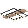 LED-DECKENLEUCHTE 60/40/10 cm   - Opal/Schwarz, Basics, Holzwerkstoff/Kunststoff (60/40/10cm) - Novel