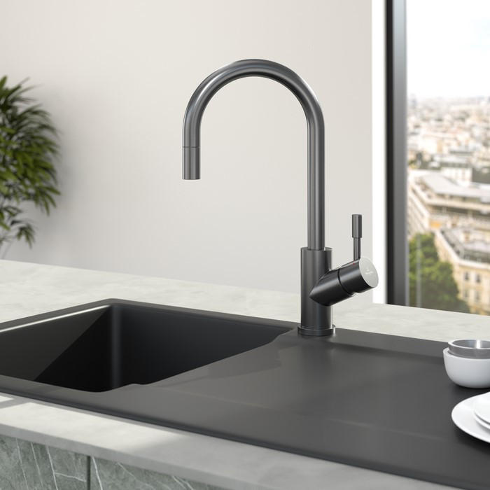 KÜCHENARMATUR 92540005  - Anthrazit, Basics, Metall (4,5/38,9/21,5cm) - Villeroy & Boch