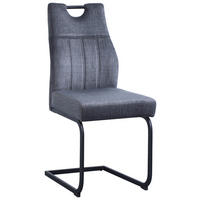 SCHWINGSTUHL  in Eisen Samt  - Schwarz/Grau, Design, Textil/Metall (46/97/58cm) - Carryhome