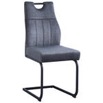 SCHWINGSTUHL   Samt  - Schwarz/Grau, Design, Textil/Metall (46/97/58cm) - Carryhome