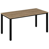 PÍSACÍ STÔL, čierna, dub artisan, 160/76/80 cm - čierna/dub artisan, Konventionell, kov/kompozitné drevo (160/76/80cm) - Voleo