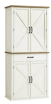 BUFFET 80/178,6/40 cm  in Braun, Weiß  - Schwarz/Weiß, Trend, Holzwerkstoff/Metall (80/178,6/40cm) - Boxxx