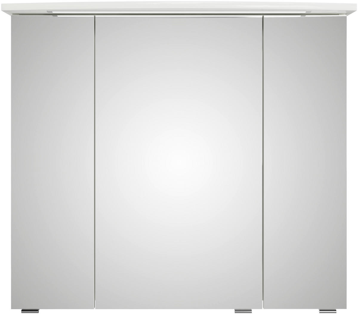 FÜRDŐSZOBABÚTOR - krómszínű/magasfényű fehér, Modern, faalapú anyag/üveg (84cm) - Sadena