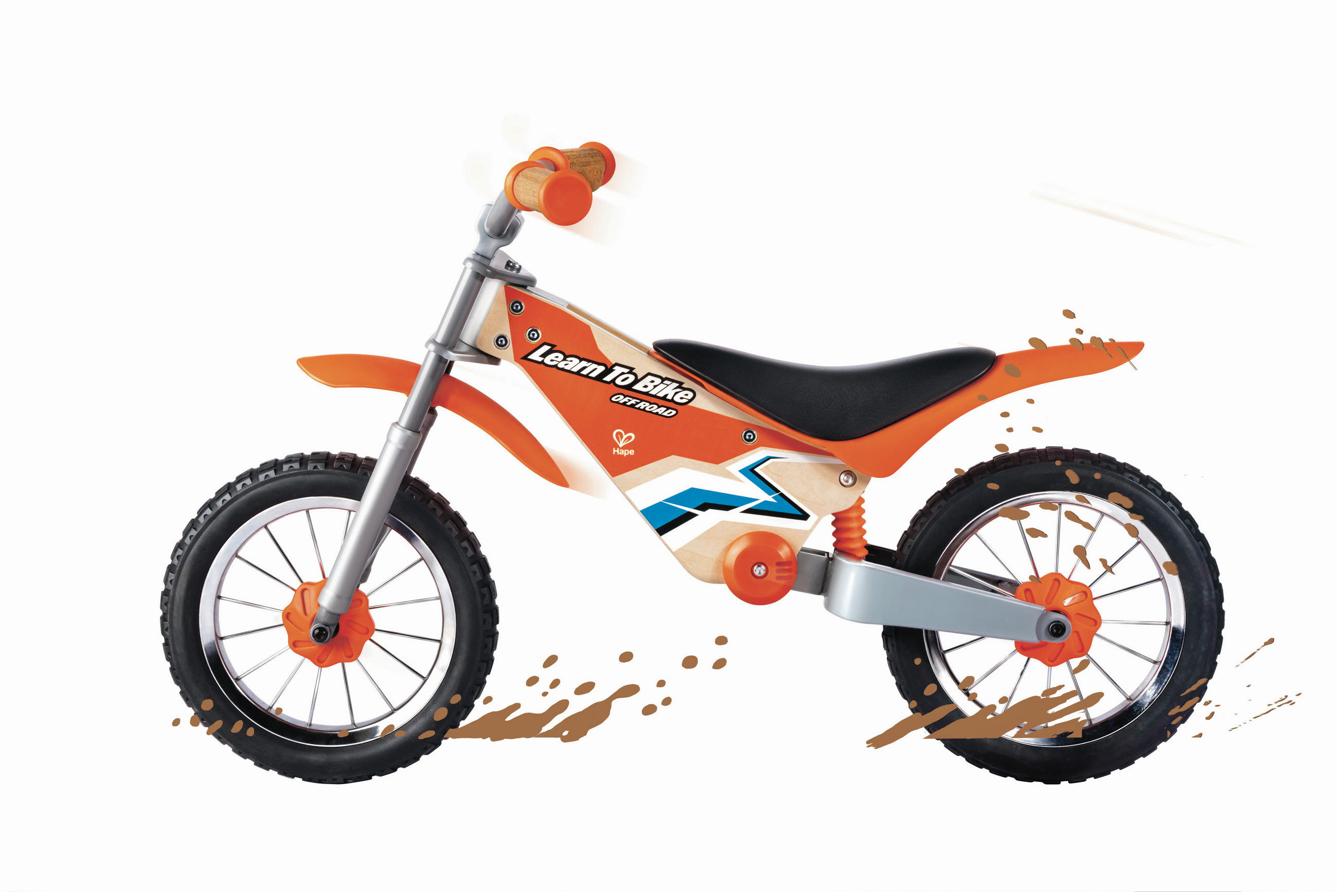 LAUFRAD  - Orange, Basics, Holz (90/55/43cm) - Hape