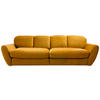BIGSOFA Flachgewebe Gelb, Goldfarben  - Gelb/Goldfarben, MODERN, Kunststoff/Textil (290/96/113cm) - Cantus