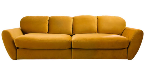 BIGSOFA Flachgewebe Gelb, Goldfarben  - Gelb/Goldfarben, MODERN, Kunststoff/Textil (290/96/113cm) - Cantus