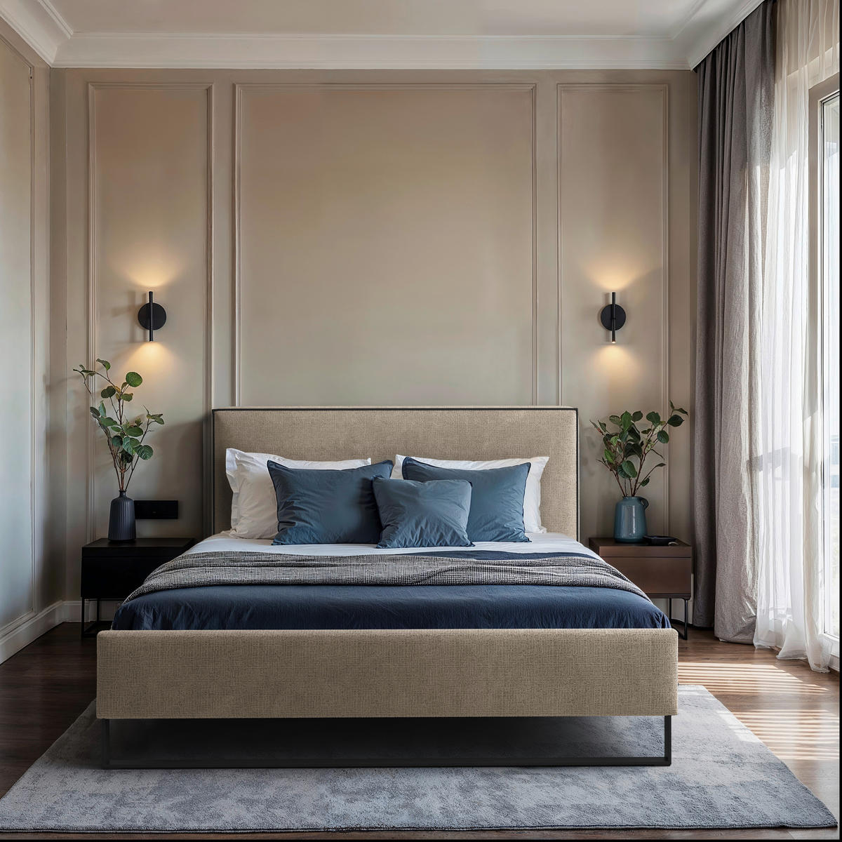 POLSTERBETT gepolstertes Kopfteil, Lattenrost, Bettkasten Braun 180/200 cm  - Schwarz/Braun, MODERN, Holz/Holzwerkstoff (180/200cm) - MID.YOU