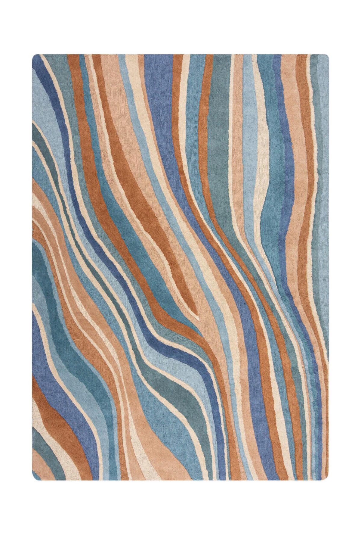 WOLLTEPPICH 120/170 cm Blau  - Blau, MODERN, Textil (120/170cm) - Xora