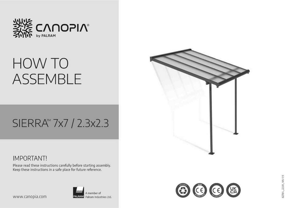 TERRASSENÜBERDACHUNG - Weiß, Basics, Metall (670/257/230cm) - Ambia Garden