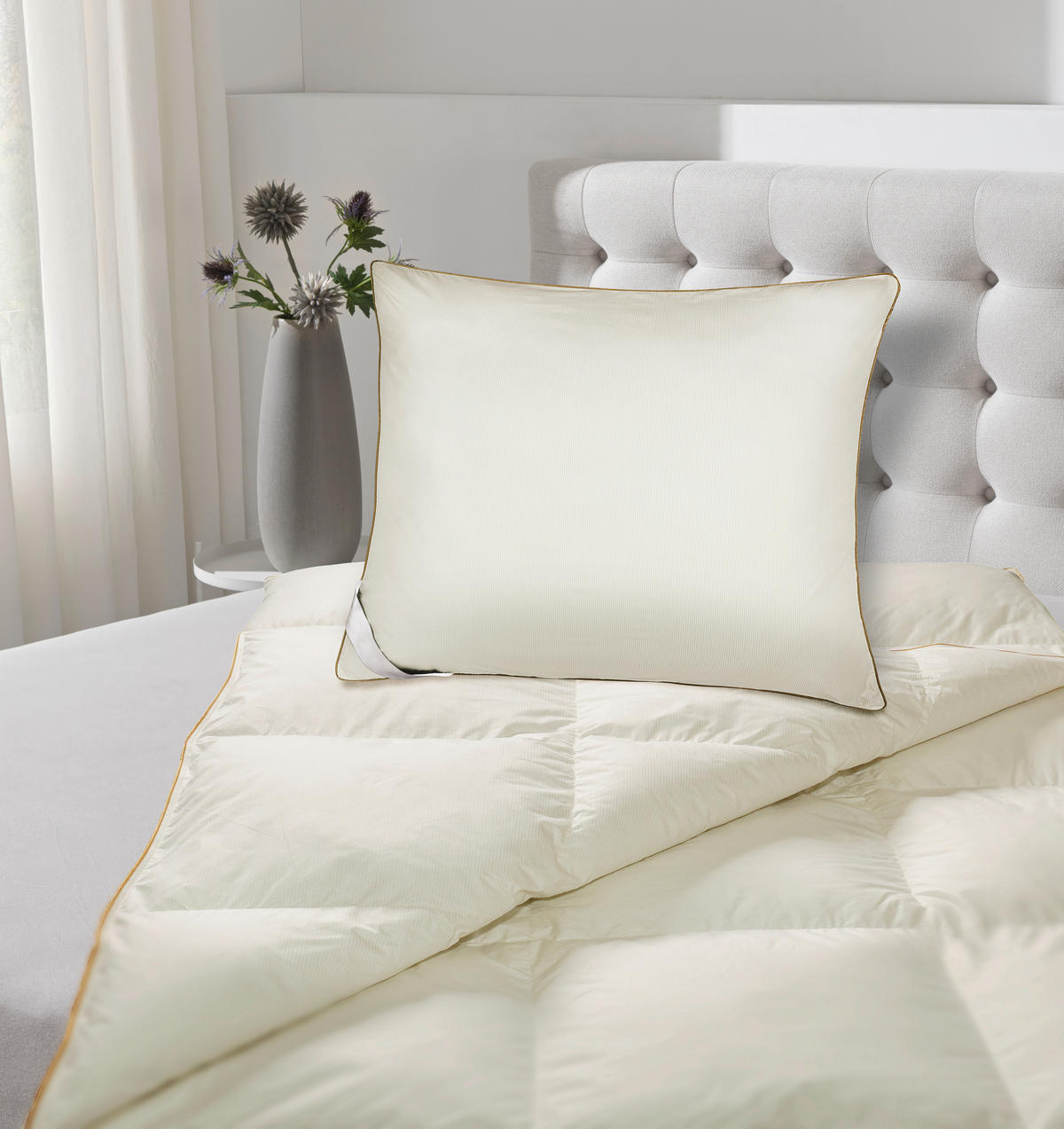 KOPFPOLSTER 70/90 cm Princessa Polyester  - Weiß, Basics, Textil (70/90cm) - Sleeptex