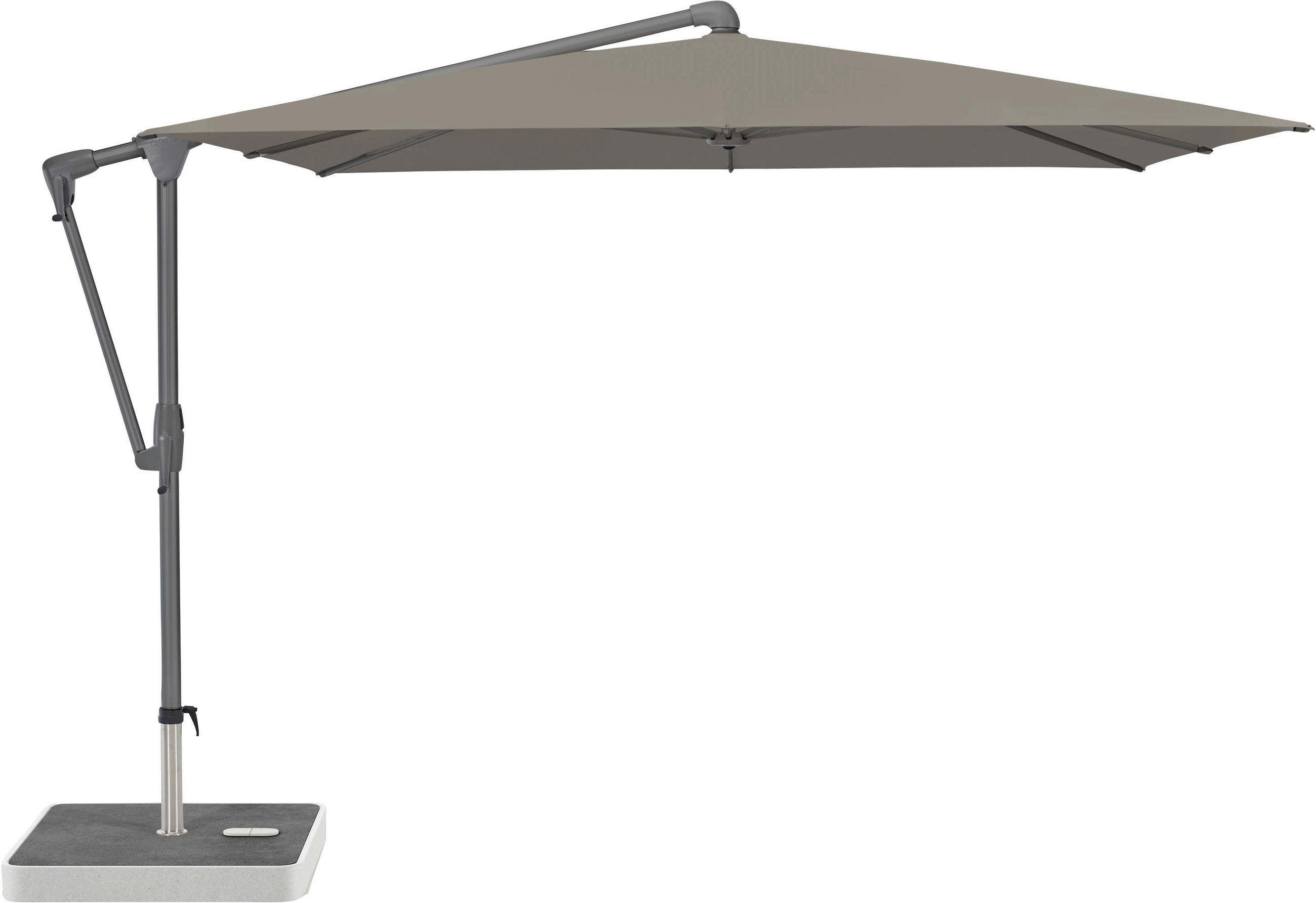 AMPELSCHIRM 270x270 cm Taupe  - Taupe/Anthrazit, Basics, Textil/Metall (270/270cm) - Glatz