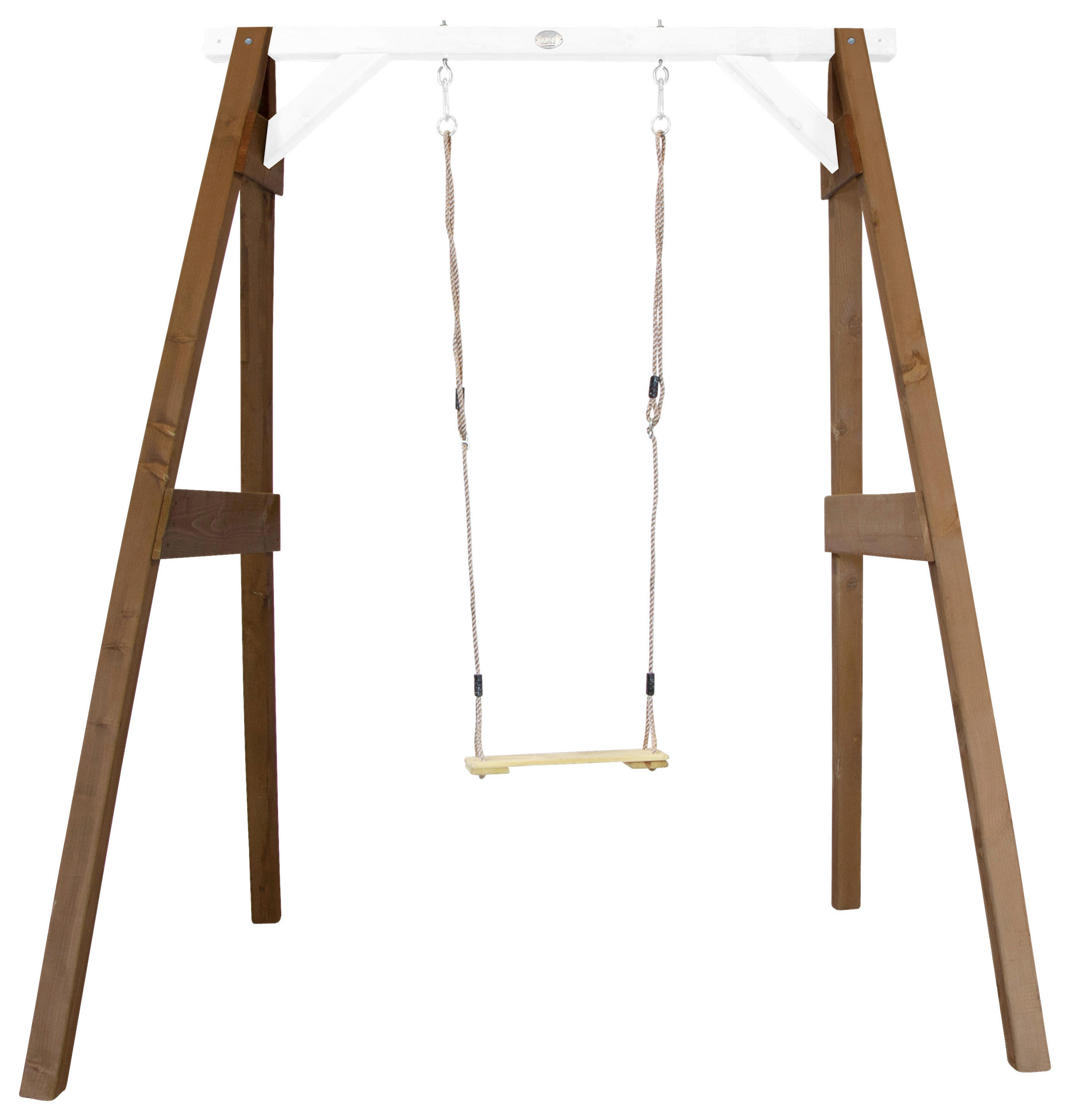 SCHAUKEL Braun, Weiß  - Braun/Weiß, KONVENTIONELL, Holz (181/207/160cm) - Ambia Garden