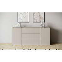 SIDEBOARD Berlin 150/68/38,5 cm 3 låda(or)  - grå/kashmir, Design, trämaterial/plast (150/68/38,5cm) - P & B