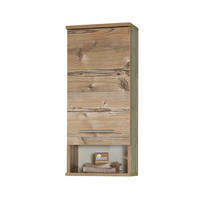 HÄNGESCHRANK 30/71/20,5 cm  - Fichtefarben/Edelstahlfarben, KONVENTIONELL, Holzwerkstoff/Metall (30/71/20,5cm) - Stylife