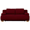 BOXSPRINGSOFA in Webstoff Dunkelrot  - Naturfarben/Dunkelrot, MODERN, Holz/Textil (205/93/108cm) - Venda