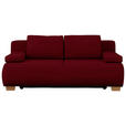 BOXSPRINGSOFA in Webstoff Dunkelrot - Naturfarben/Dunkelrot, MODERN, Holz/Textil (205/93/108cm) - Venda
