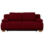 BOXSPRINGSOFA in Webstoff Dunkelrot  - Naturfarben/Dunkelrot, MODERN, Holz/Textil (205/93/108cm) - Venda