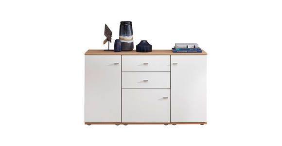 SIDEBOARD 150/90/40 cm  - Alteiche/Schwarz, KONVENTIONELL, Holzwerkstoff/Kunststoff (150/90/40cm) - Venda