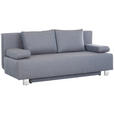 SCHLAFSOFA  in Grau  - Chromfarben/Grau, Design, Textil/Metall (197/88/89cm) - Xora