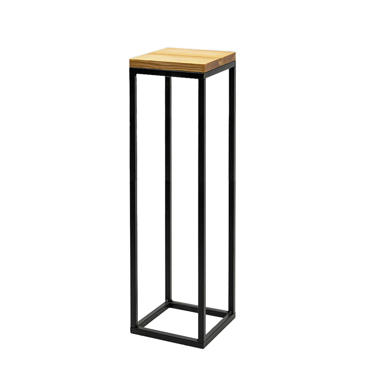 BLUMENSTÄNDER Holz, Metall Esche  - Schwarz, Basics, Holz/Metall (19/77/19cm)