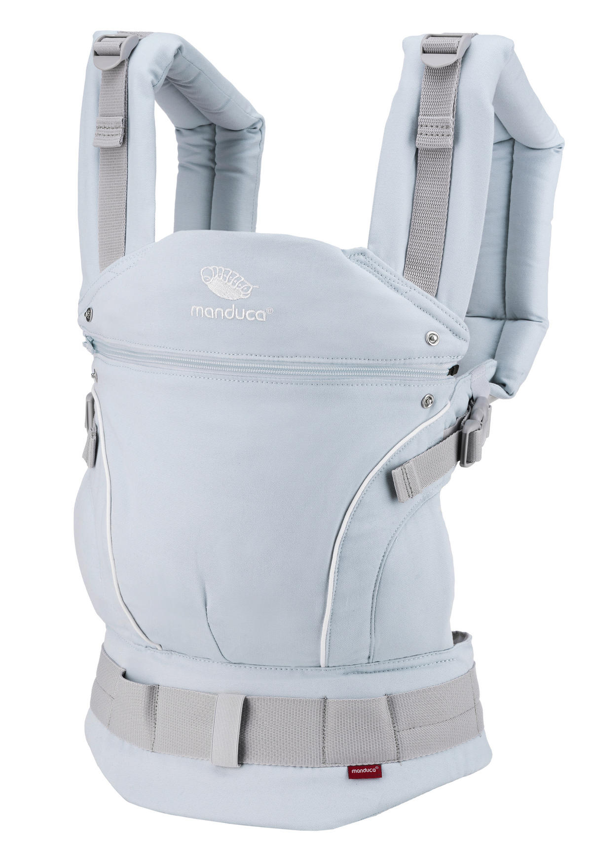 BABYTRAGE manduca First PureCotton  - Pastellblau, Basics, Textil (One-Sizenull) - Wickelkinder Manduca
