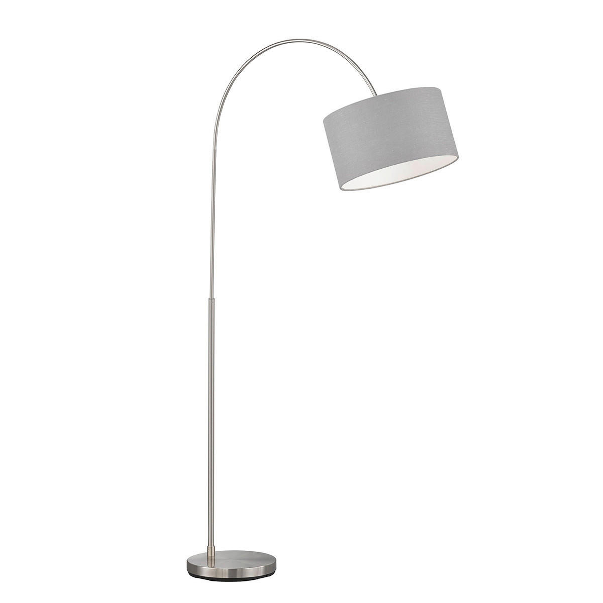BÖJD LAMPA Arc  90/170 cm   - grå/nickelfärgad, Basics, metall/textil (90/170cm)